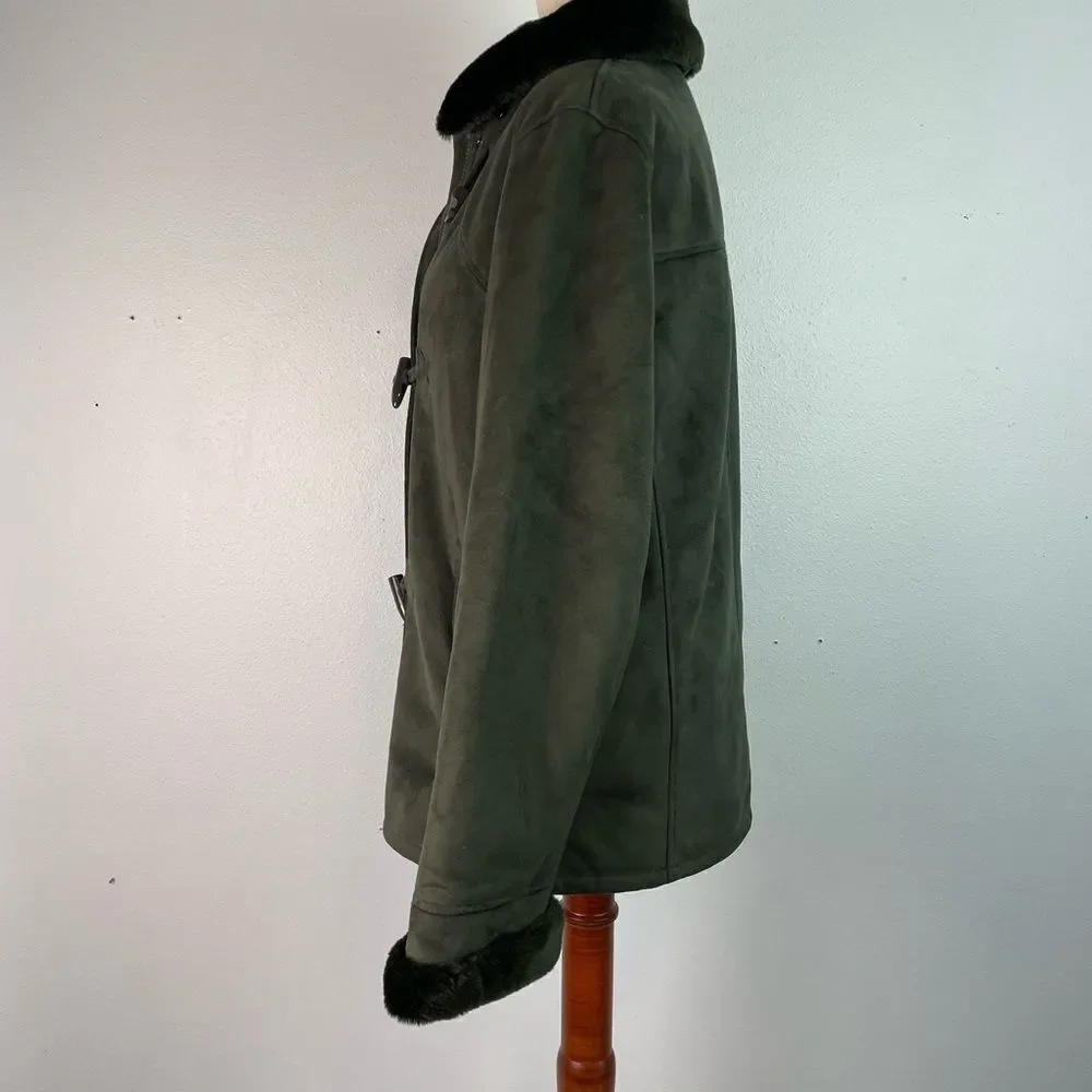 Gallery Women's Green Toggle Coat Size M EUC